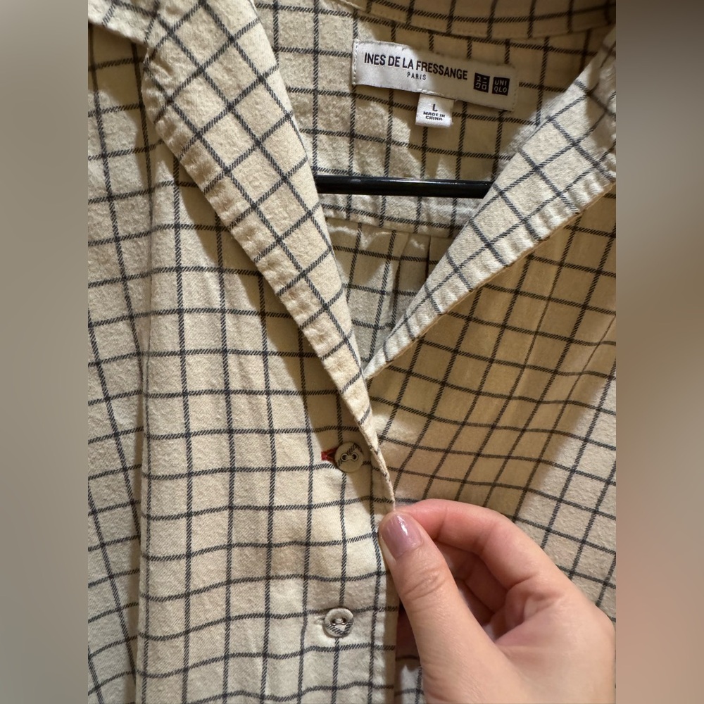 Ines de la Fressange x UNIQLO Plaid Shirt – Size M - Picture 6 of 9